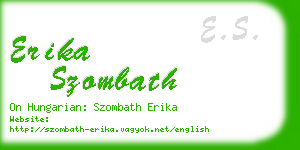 erika szombath business card